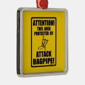 Attack Bagpipe Metalen Ornament (Rechts)