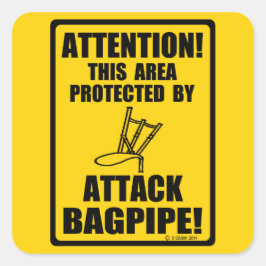 Attack Bagpipe Vierkante Sticker