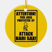 Attack Bari Sax Keramisch Ornament (Voorkant)
