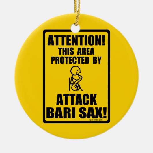 Attack Bari Sax Keramisch Ornament (Voorkant)