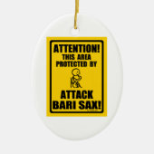 Attack Bari Sax Keramisch Ornament (Voorkant)