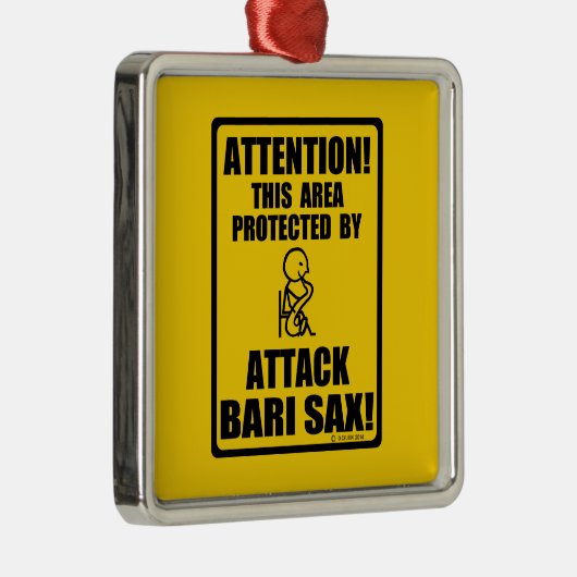 Attack Bari Sax Metalen Ornament (Rechts)