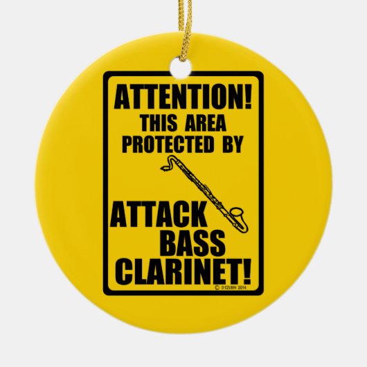 Attack Bass Clarinet Keramisch Ornament (Voorkant)
