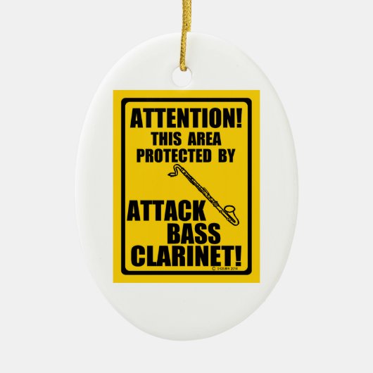 Attack Bass Clarinet Keramisch Ornament (Voorkant)