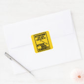 Attack Bass Clarinet Vierkante Sticker (Envelop)