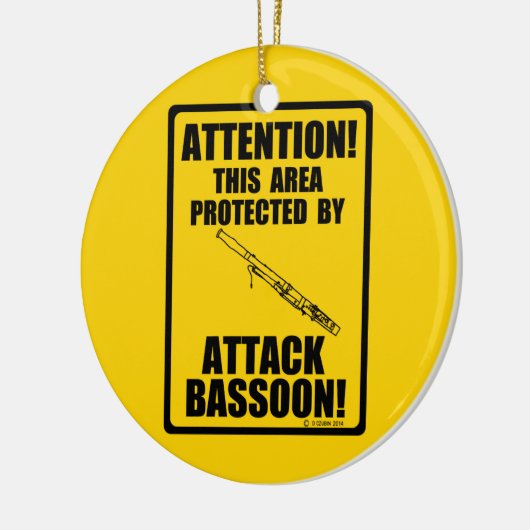 Attack Bassoon Keramisch Ornament (Links)