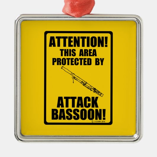 Attack Bassoon Metalen Ornament (Voorkant)