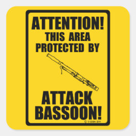 Attack Bassoon Vierkante Sticker