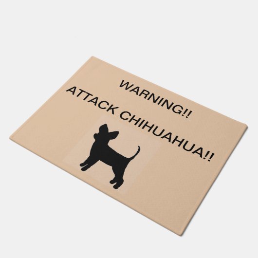 Attack Chihuahua Voorste deurmat (Schuin)