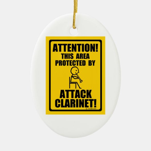 Attack Clarinet Keramisch Ornament (Voorkant)