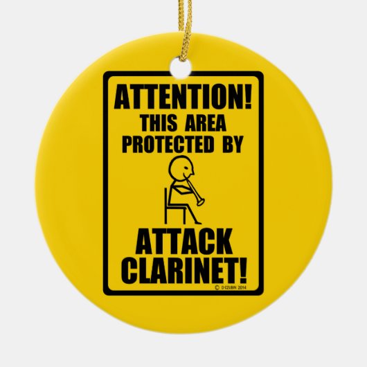 Attack Clarinet Keramisch Ornament (Voorkant)