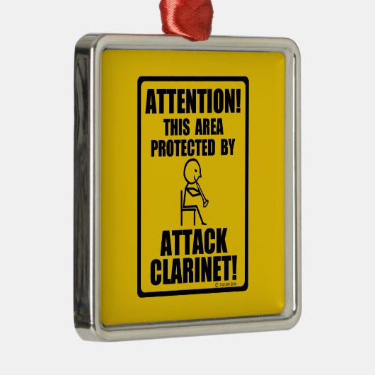 Attack Clarinet Metalen Ornament (Rechts)