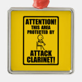 Attack Clarinet Metalen Ornament (Voorkant)