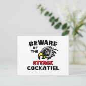Attack Cockatiel Briefkaart (Staand voorkant)