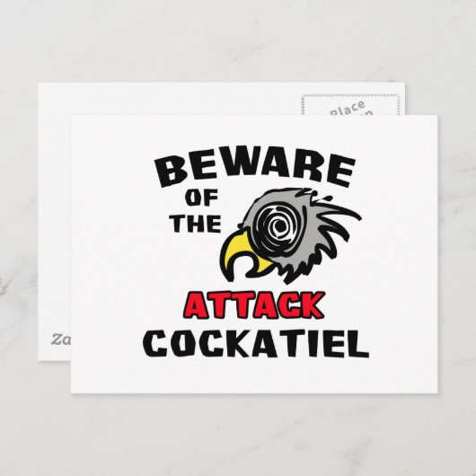 Attack Cockatiel Briefkaart (Voorkant / Achterkant)