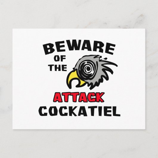 Attack Cockatiel Briefkaart (Voorkant)