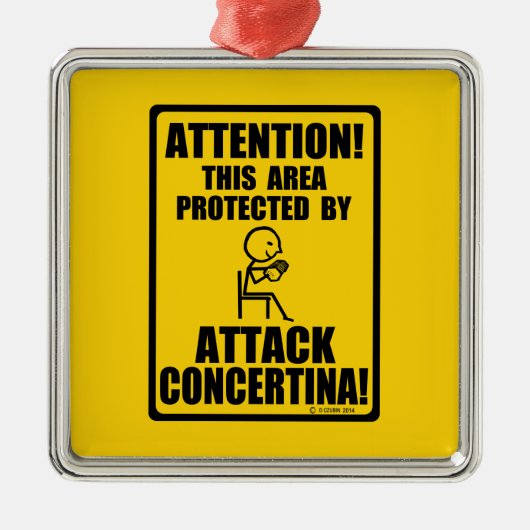 Attack Concertina Metalen Ornament (Voorkant)