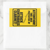Attack Contrabass Clarinet Rechthoekige Sticker (Tas)