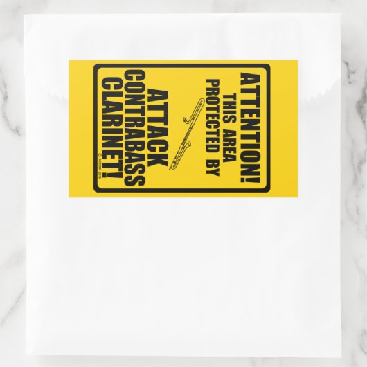 Attack Contrabass Clarinet Rechthoekige Sticker (Tas)