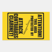 Attack Contrabass Clarinet Rechthoekige Sticker (Voorkant)