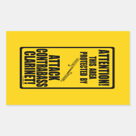 Attack Contrabass Clarinet Rechthoekige Sticker