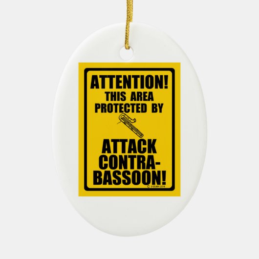 Attack Contrabasson Keramisch Ornament (Voorkant)