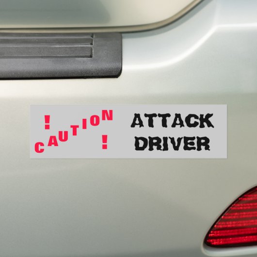 Attack Driver - Attack Bumpersticker (Op auto)