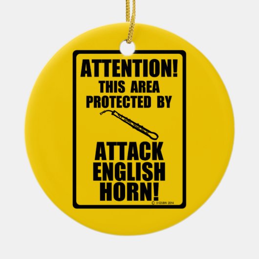 Attack English Horn Keramisch Ornament (Voorkant)