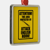 Attack English Horn Metalen Ornament (Rechts)