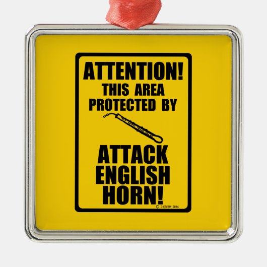 Attack English Horn Metalen Ornament (Voorkant)