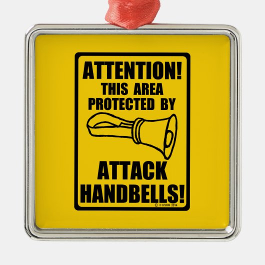 Attack Handbells Metalen Ornament (Voorkant)