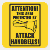 Attack Handbells Vierkante Sticker (Voorkant)