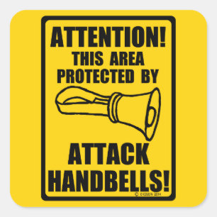 Attack Handbells Vierkante Sticker