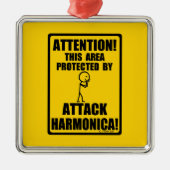 Attack Harmonica Metalen Ornament (Voorkant)