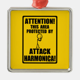 Attack Harmonica Metalen Ornament