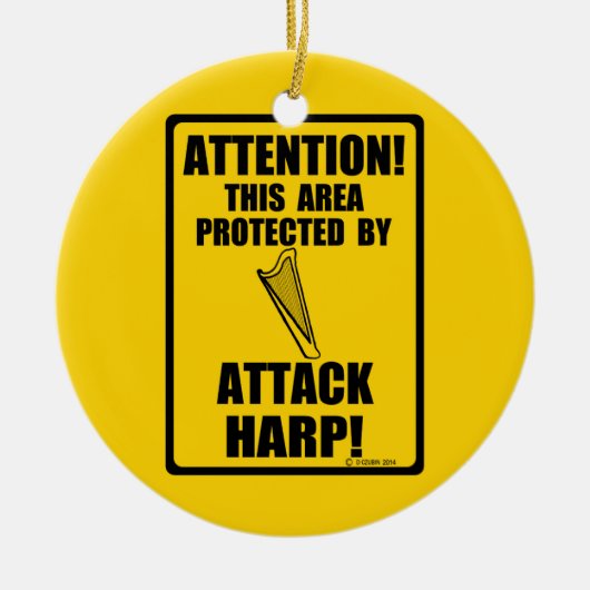 Attack Harp Keramisch Ornament (Voorkant)