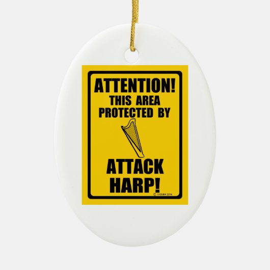 Attack Harp Keramisch Ornament (Voorkant)