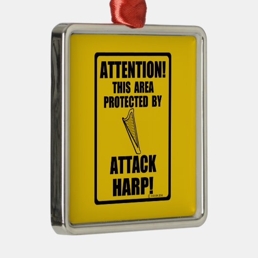 Attack Harp Metalen Ornament (Rechts)