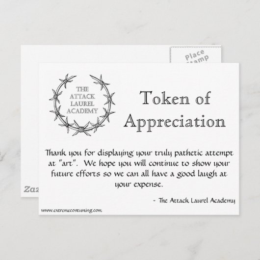 Attack Laurel Token Briefkaart (Voorkant / Achterkant)