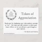 Attack Laurel Token Briefkaart (Voorkant)