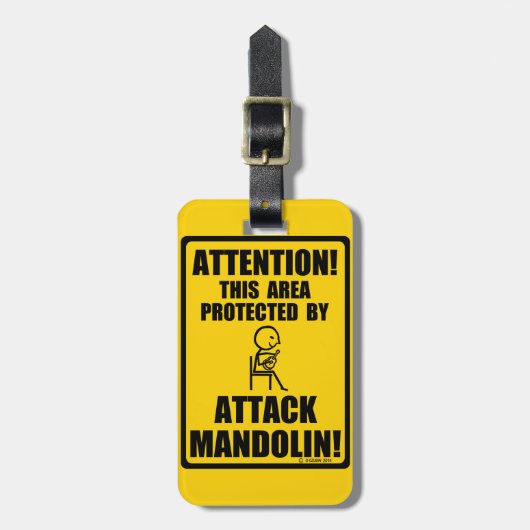 Attack Mandolin Bagagelabel (Voorkant verticaal)