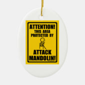 Attack Mandolin Keramisch Ornament (Voorkant)