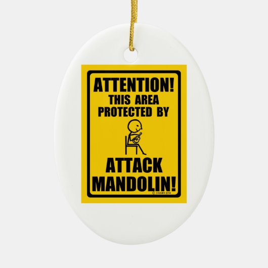 Attack Mandolin Keramisch Ornament (Voorkant)