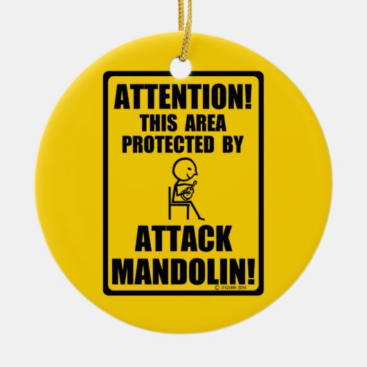 Attack Mandolin Keramisch Ornament (Voorkant)