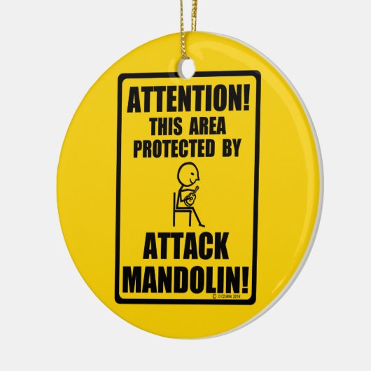 Attack Mandolin Keramisch Ornament (Links)