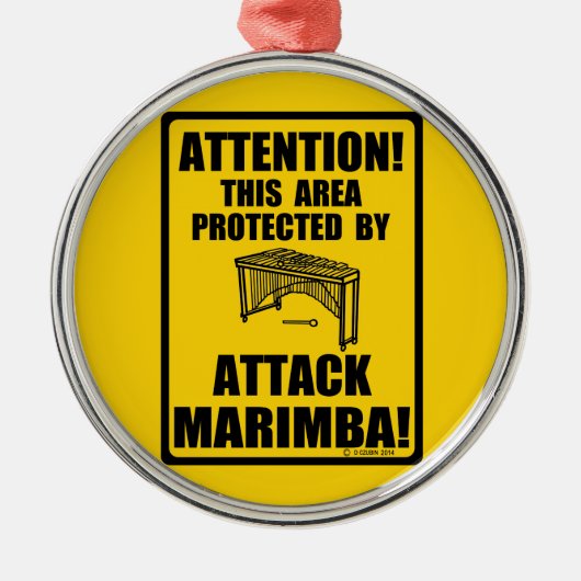 Attack Marimba Metalen Ornament (Voorkant)
