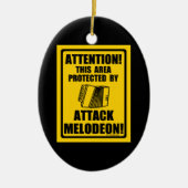 Attack Melodeon Keramisch Ornament (Voorkant)