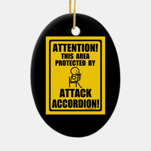 Attack Melodeon Keramisch Ornament (Achterkant)