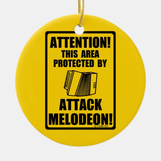 Attack Melodeon Keramisch Ornament (Voorkant)