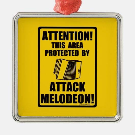 Attack Melodeon Metalen Ornament (Voorkant)